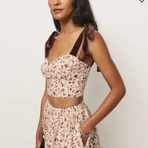 Reformation x Kacey Musgraves Magnolia Corset Top Womens 12 Cottagecore Rustic